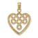 10K Yellow Gold Small Celtic Knot Heart Charm