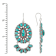 Turquoise Dangle Earrings In Sterling Silver
