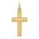 14k Yellow Gold Diamond-Cut and Satin Cross Pendant
