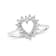 0.30ctw Diamond Heart Shaped Ring in 14k White Gold