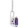 8mm Round Amethyst Rhodium Over Sterling Silver Pendant With Chain