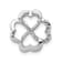 Rhodium Over 14K White Gold 1/15ct. Diamond Four Leaf Clover Chain Slide Pendant