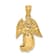 14k Yellow Gold Polished Angel Pendant