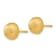 14k Yellow Gold Satin 8mm Half Ball Stud Earrings