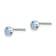 Rhodium Over Sterling Silver Polished 4mm Created Opal Round Stud Earrings