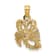 14k Yellow Gold 3D Textured Scorpio Zodiac pendant
