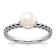 Rhodium Over Sterling Silver Stackable Expressions 7.0-7.5mm White
Freshwater Cultured Pearl Ring