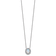 Rhodium Over Sterling Silver Lab Created Opal and Cubic Zirconia Oval
Halo Necklace