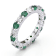 2.00ctw Emerald and Diamond Eternity Band Ring in 14k White Gold
