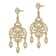 14K Two-tone Gold Diamond-Cut Chandelier Fancy Dangle Earrings