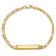 14k Yellow Gold Diamond-Cut Figaro Link ID Bracelet