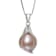 Pink Freshwater Pearl Pendant Necklace In Sterling Silver 18 Inch