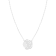 Mother of Pearl and Cubic Zirconia Rhodium Over Sterling Silver Necklace