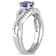 Tanzanite and Diamond 10k White Gold Ring 1.14ctw