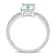 Aquamarine and Diamond 14K White Gold Engagement Ring 2.09ctw