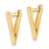 14k Yellow Gold Polished 9/16" Triangle Hoop Earrings