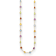 14K Yellow Gold Multi-color Gemstone 18 Inch Necklace