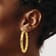 14k Yellow Gold Polished 1 5/16" Twisted Hoop Earrings