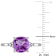 Amethyst and Diamond 10K White Gold Ring 1.81ctw