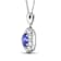 2.02ctw 14K White Gold Tanzanite and White Diamond Pendant with 18 inch
Cable Chain