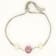 Round Pink and White Mother-Of-Pearl Sterling Silver Station Bolo Bracelet
