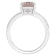 10x8mm Oval Rose Quartz and 1/10 ctw Diamond Rhodium Over Sterling
Silver Ring