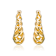 Twisted Halo Hoop Earrings In 14K Gold Over Brass