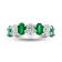 Oval Emerald and Diamond 14k White Gold Band Ring 2.91ctw