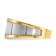 10K Two-tone Yellow and White Gold Men's Polished, Satin and Grooved A
Diamond Ring 0.50ctw