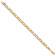 14k Yellow Gold 7mm Double Link with Hearts Charm Bracelet