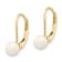 14K Yellow Gold 5-6mm White Round Saltwater Akoya Cultured Pearl
Leverback Earrings