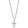 Titanium Brushed and Polished with .03ct Diamond Cross Pendant with 22
Inch Curb Chain