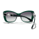 Chanel Dark Green Frame with Pearl Detail/Gray Gradient Lens Sunglasses