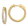 14K Yellow Gold Oro Spotlight Lab Grown Diamond SI+, H+, Round Hoop with
Safety Clasp Earrings