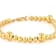 Graduating Bead Station Bracelet In 18K Gold Over Bronze