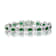 Emerald Color CZ Tennis Bracelet In Sterling Silver