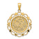 14k Yellow Gold Polished and Satin Saint Michael Medal Pendant