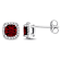 Garnet and Diamond 10K White Gold Earrings 1.36ctw