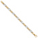 10k Yellow Gold and 10k White Gold 6.1mm Hand-polished Fancy Figaro Link Bracelet