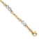 14k Two-tone Gold Fancy Twisted Bar and Infinity Link Bracelet