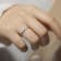 White Topaz and Moissanite Sterling Silver 3-Stone Ring
