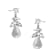 Freshwater Pearl And CZ Teardrop Drop Earrings In Sterling Silver