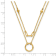 14K Yellow Gold Polished Double Layer Necklace