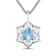 1.90ctw 14K White Gold Aquamarine and White Diamond Pendant with 18 inch
Cable Chain