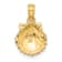 14k Yellow Gold Textured Scallop Shell Pendant