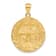 14k Yellow Gold Satin and Textured Sun Pendant