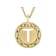 Cardano Initial T Pendant Necklace In 18K Gold Over Bronze