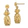 14k Yellow Gold Textured 3D Pineapple Dangle Earrings