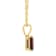 8x6mm Emerald Cut Garnet 14k Yellow Gold Pendant With Chain