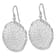 Rhodium Over Sterling Silver Polished and Brushed Earrings